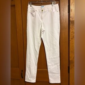 J. McLaughlin white stretch dennin jeans sz10